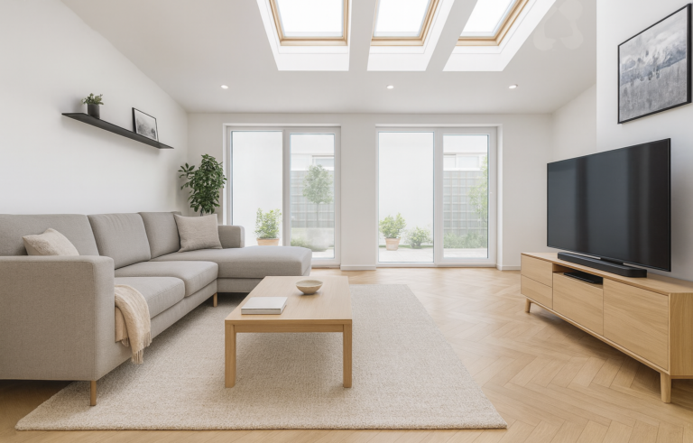 Vizualizace obývacího pokoje